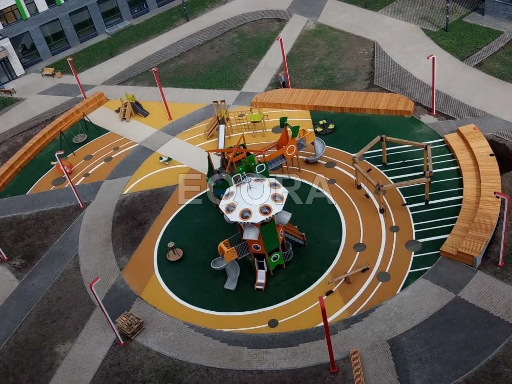 Резиновое покрытие для площадок в Югорске