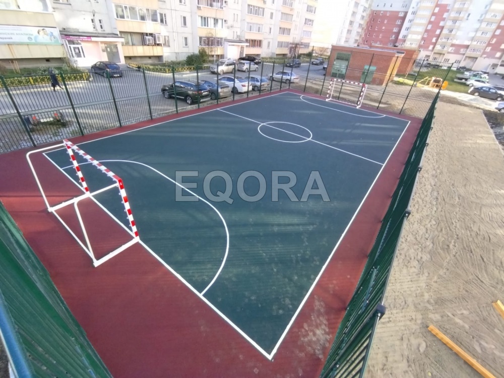 покрытие из резиновой крошки с нанесением разметки